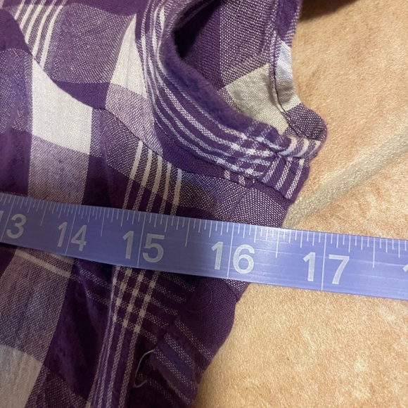 Free People Natalya Purple White Plaid Gathered Bust Midi dress - Picture 8 of 12